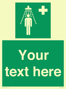 Custom Safety Shower Sign